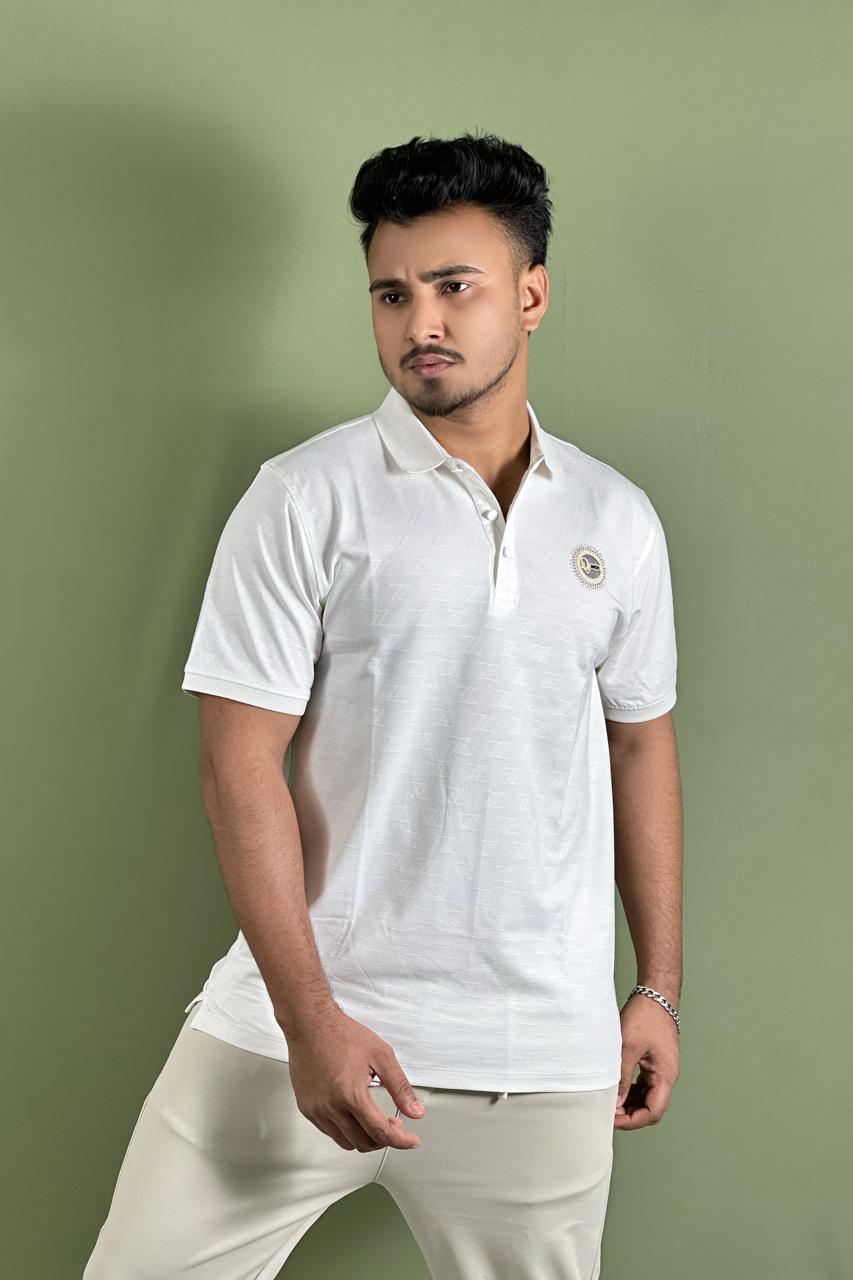 সাদা কালার পোলো টি-শার্ট-Dior